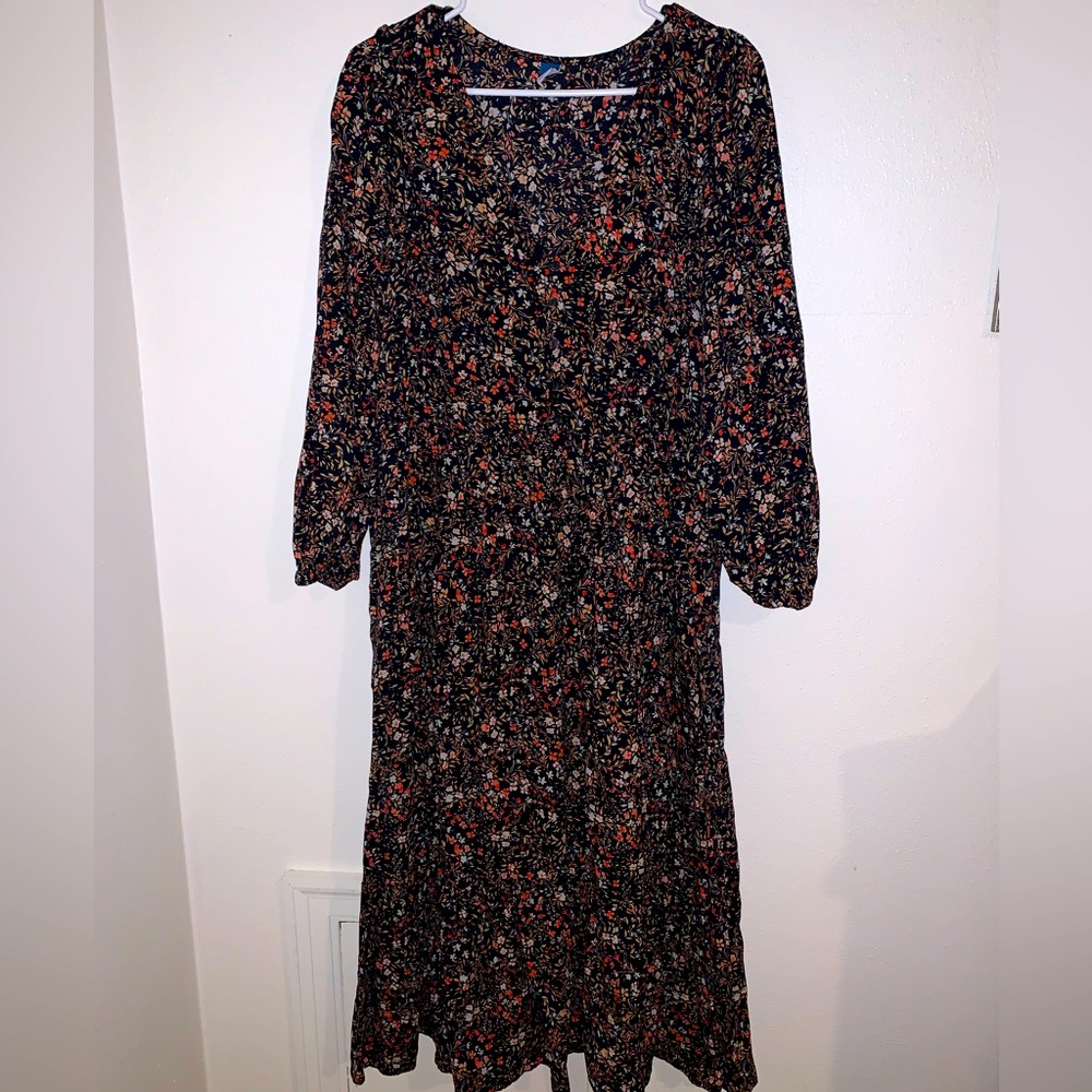 Black Floral Maxi Dress